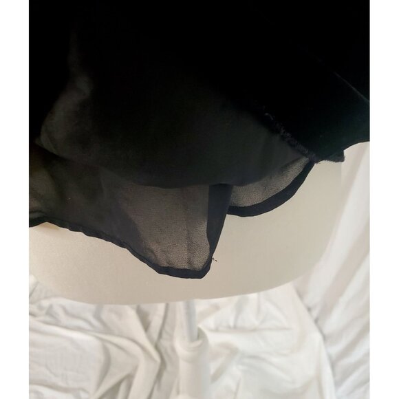 Vintage Black Velvet Tank Top Camisole J.Crew Size 8 Gothic Y2K Minimalist - Picture 7 of 16